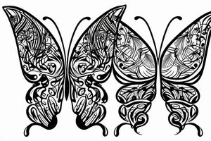 Butterfly outline tattoo idea