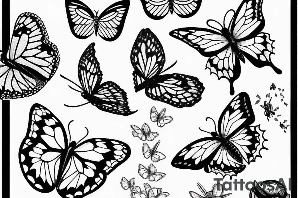 Butterfly outline tattoo idea