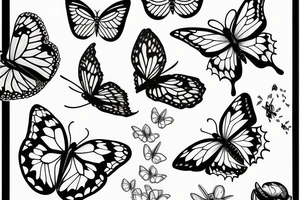 Butterfly outline tattoo idea