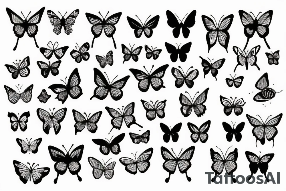 Butterfly outline tattoo idea