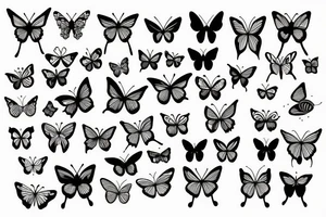 Butterfly outline tattoo idea