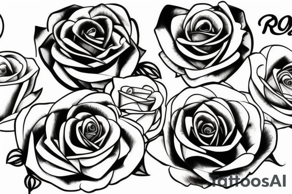 Rose single line tattoo idea