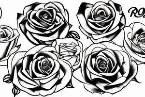 Rose single line tattoo idea