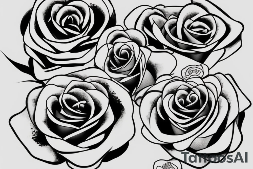 Rose single line tattoo idea