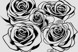 Rose single line tattoo idea