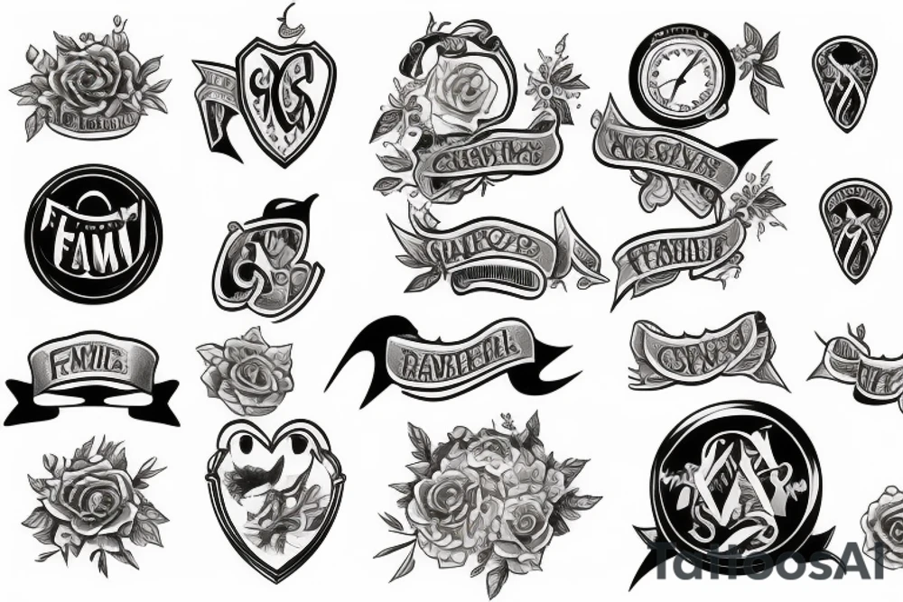 Fountain family emblem tattoo idea