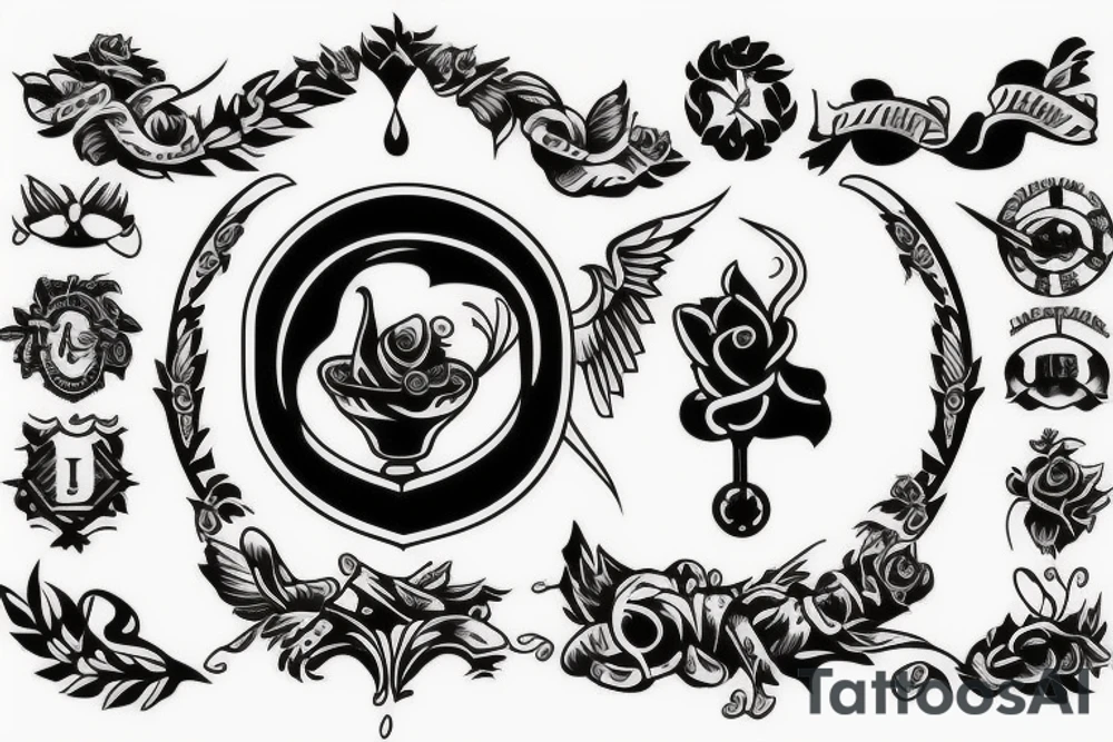Fountain family emblem tattoo idea