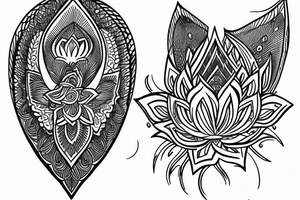 underboob tattoo lotus tattoo idea
