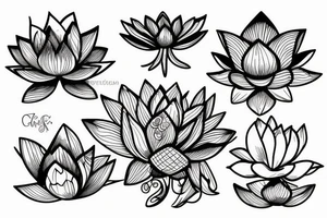 underboob tattoo lotus tattoo idea