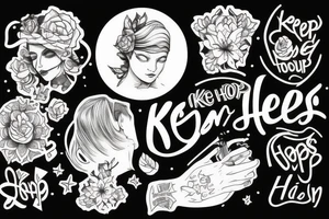 Keep your hopes up high and your head down low tattoo idea