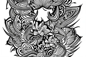 underboob tattoo lotus oriental tattoo idea
