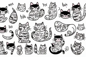 cat in pijama tattoo idea