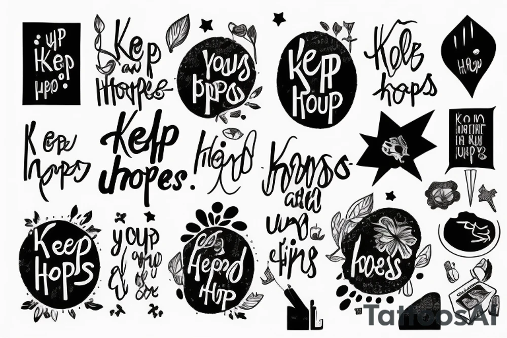 Lyrics: Keep your hopes up high and your head down low tattoo idea