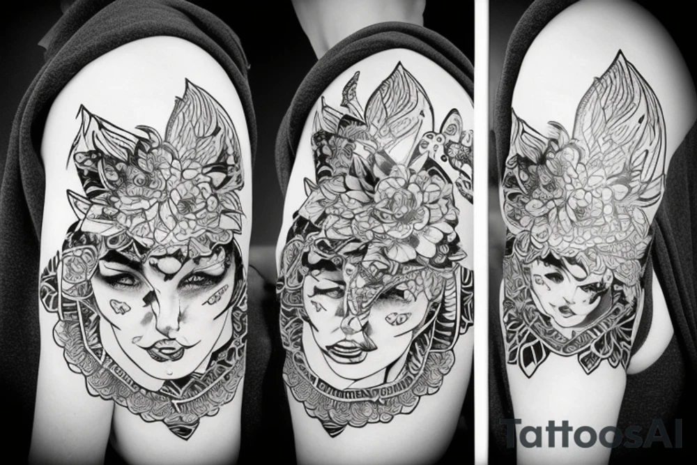 Скорпион с бабочкой на хвосте tattoo idea