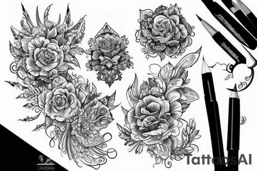 Скорпион с бабочкой на хвосте tattoo idea