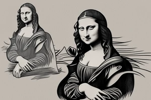 Mona lisa with a kink tattoo idea