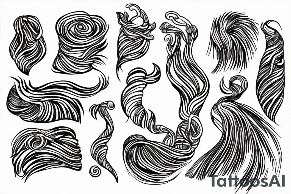 Flowing line river tattoo idea