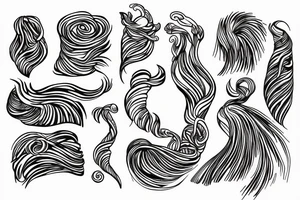 Flowing line river tattoo idea