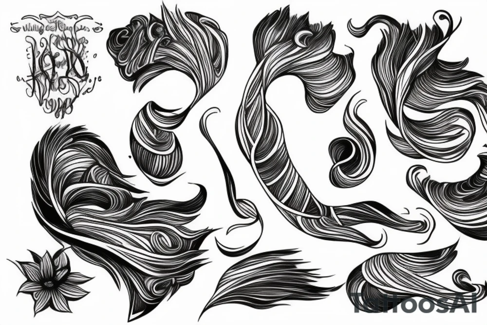 Flowing line river tattoo idea