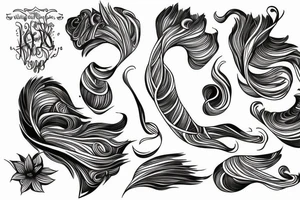Flowing line river tattoo idea