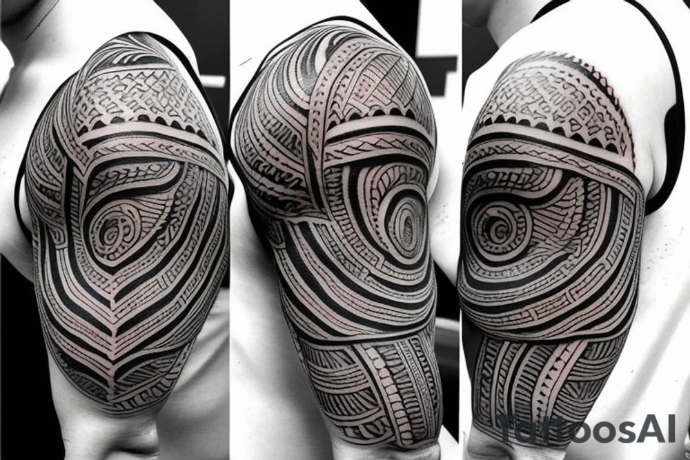 Indian god tribal tattoo on right shoulder tattoo idea
