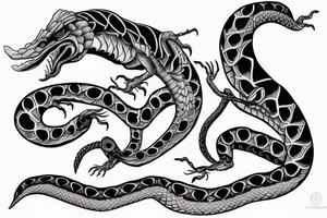 Ouroborus with life tree tattoo idea