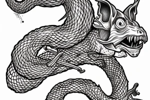 Ouroborus surrounding a tree tattoo idea