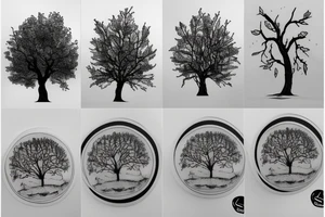 Tree planted by a river side tattoo idea