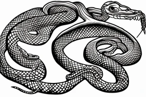 Snake surrounding a tree tattoo idea