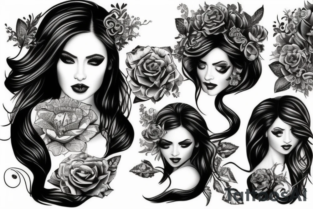Black rad anastasia tattoo idea