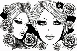 Sexy Blonde girl with the words Alex tattoo idea