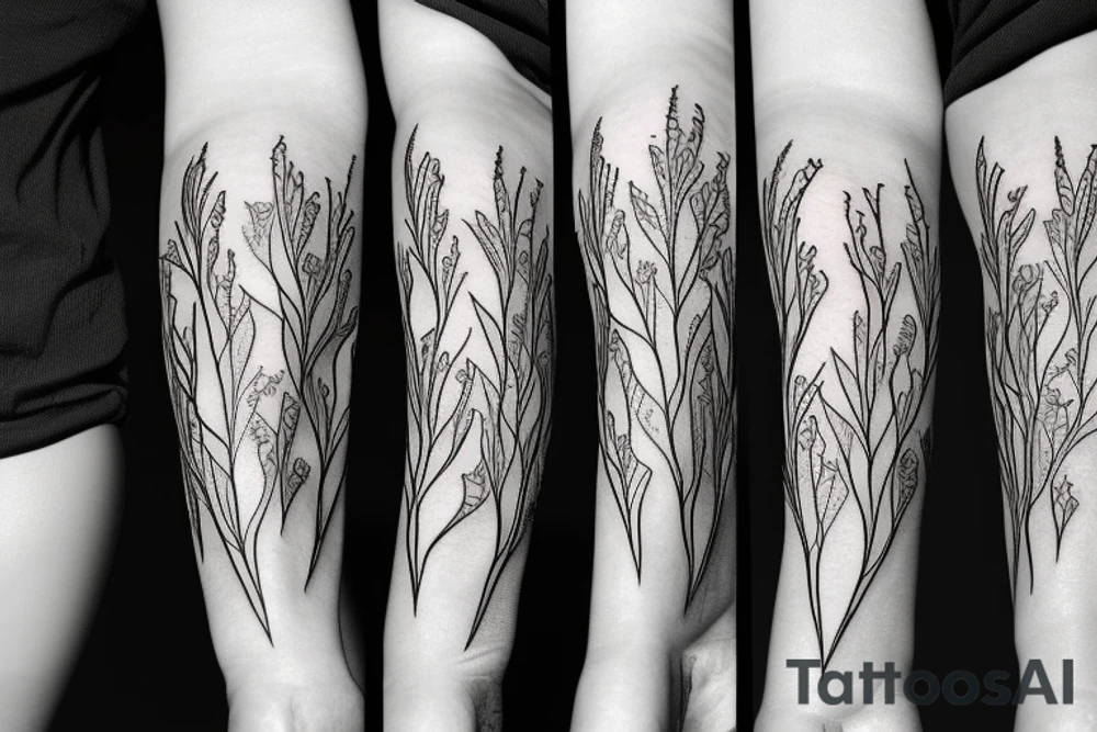 many small potatoes and potato peelings on arm tattoo idea