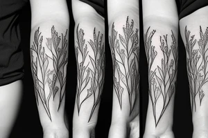 many small potatoes and potato peelings on arm tattoo idea