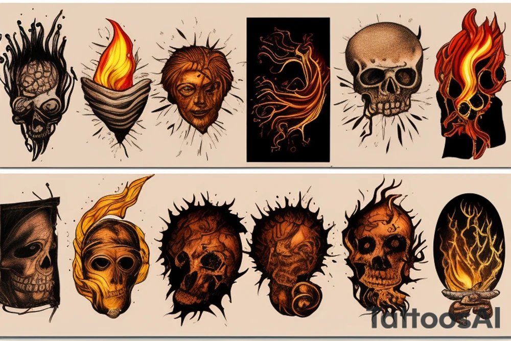 The Earth on fire tattoo idea