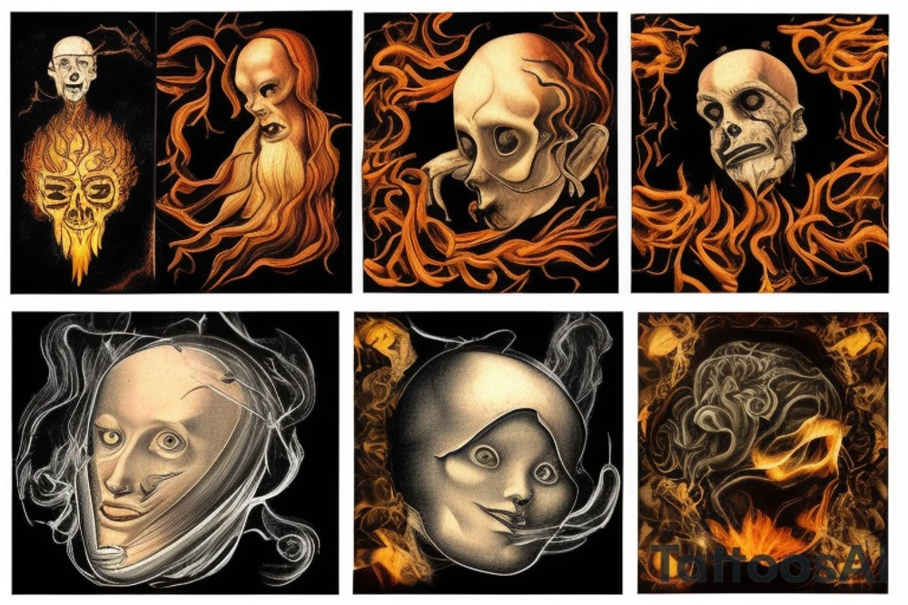 The Earth on fire tattoo idea
