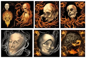 The Earth on fire tattoo idea