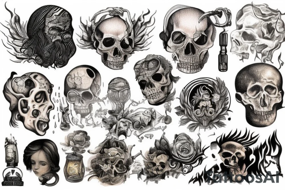 World on fire tattoo idea