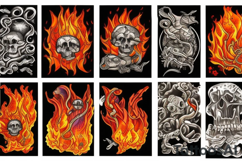 World on fire tattoo idea