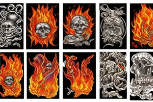 World on fire tattoo idea