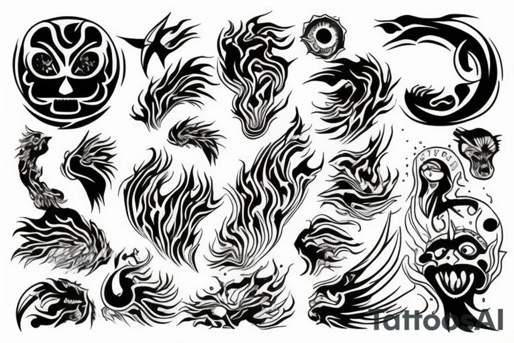 World on fire tattoo idea