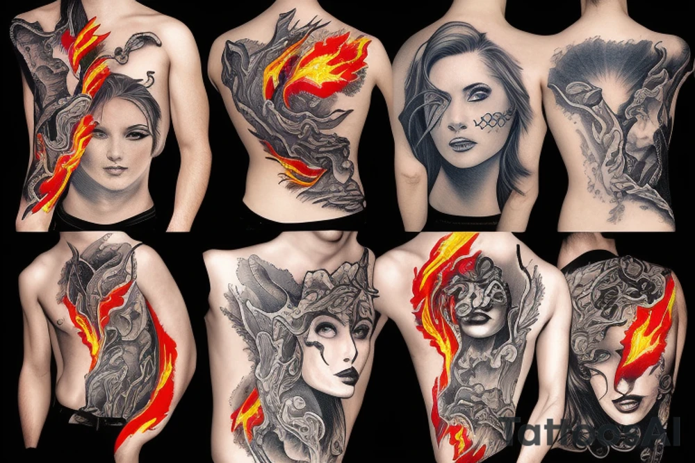 World on fire tattoo idea