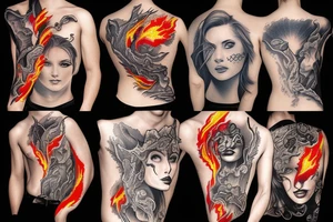 World on fire tattoo idea