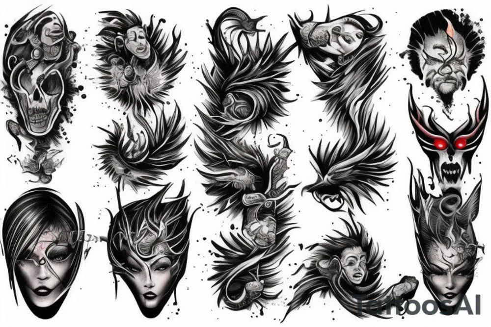 World on fire tattoo idea