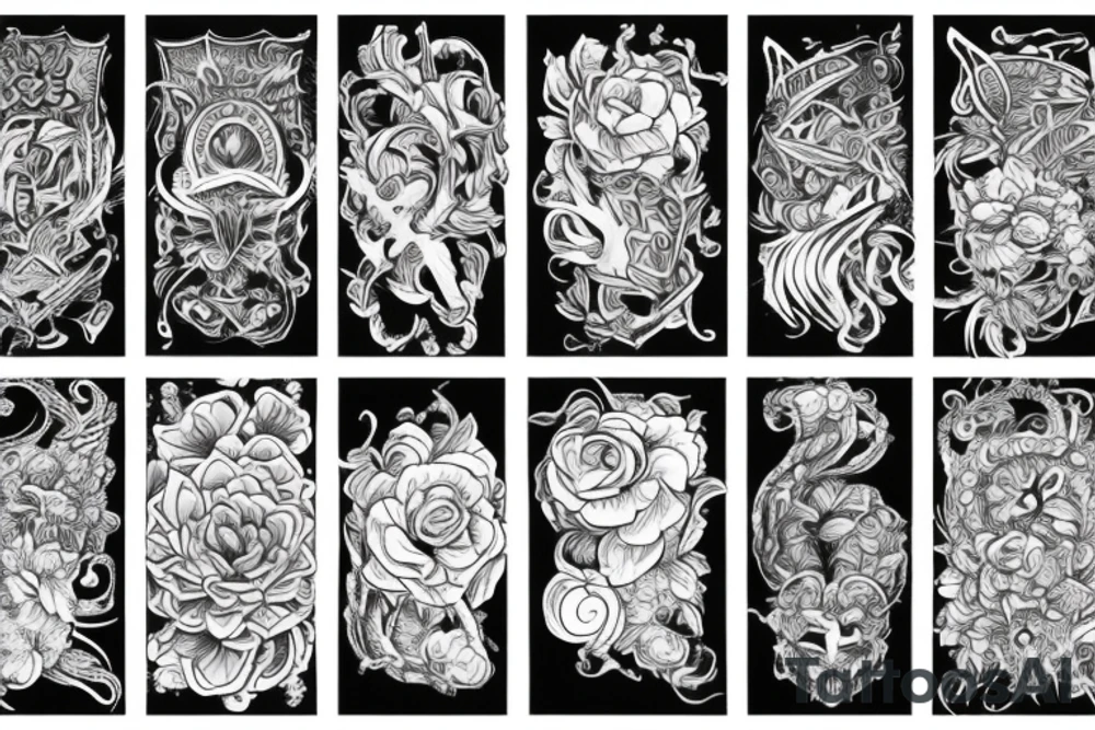 Arm cover tattoo idea