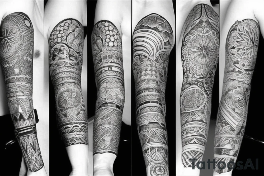 Arm cover tattoo idea