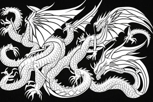 Horimono with dragons tattoo idea