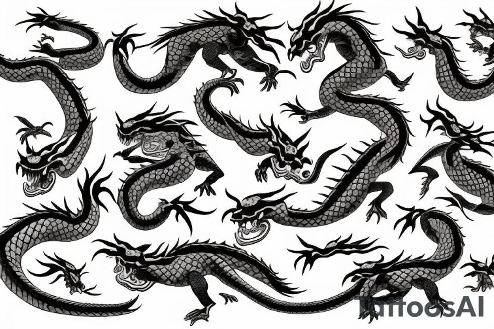 Horimono with dragons tattoo idea