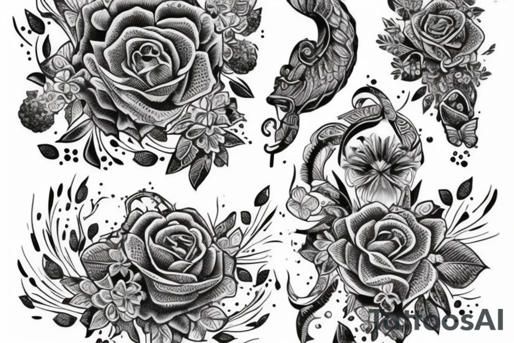 сова держит в лапах голову орла tattoo idea