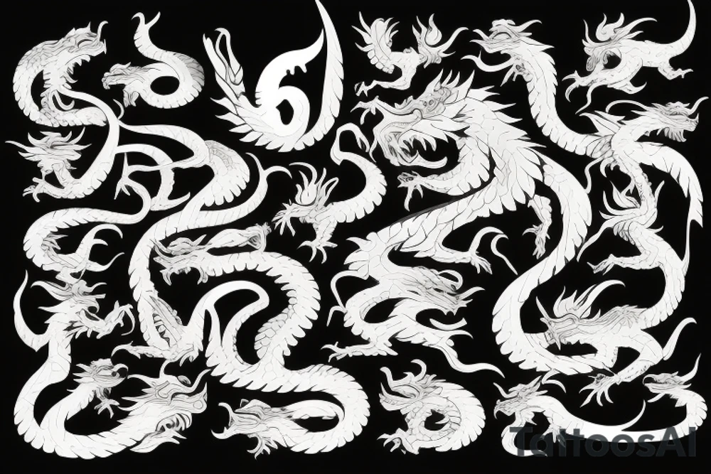 Yakoodza with dragons tattoo idea