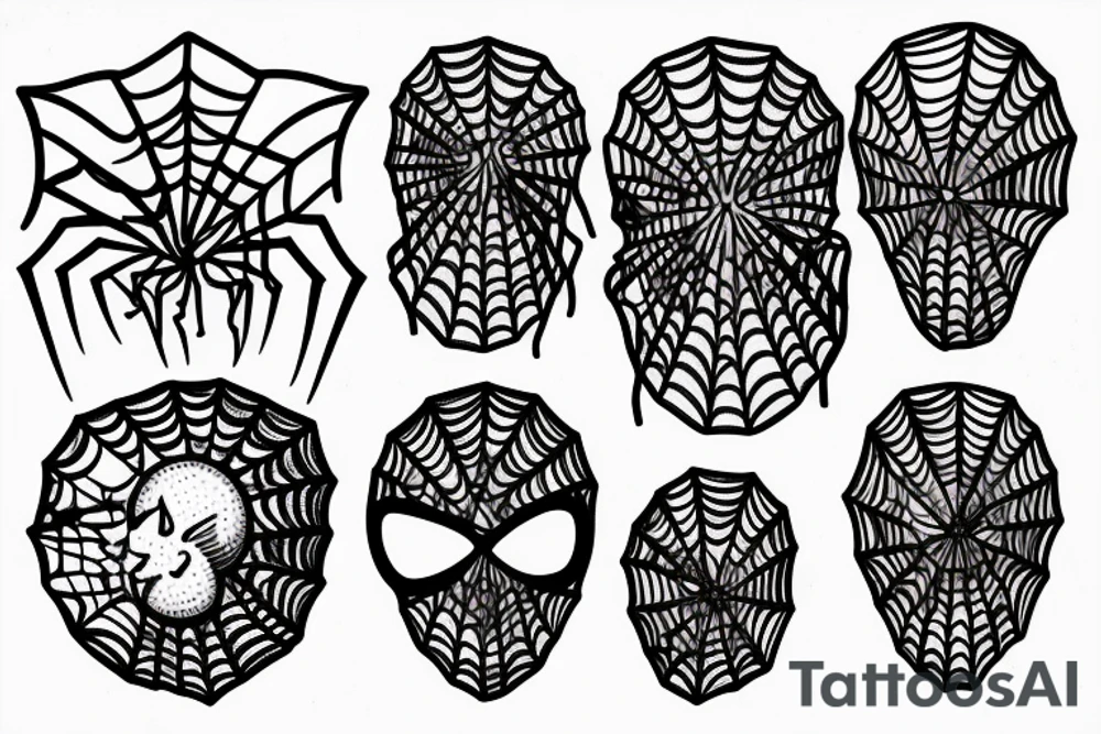 Brain with spider webs tattoo idea